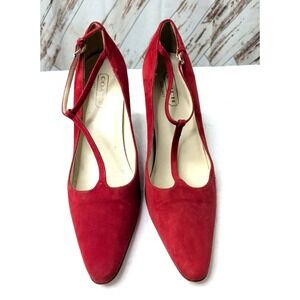 Coach Marjorie Red Suede Heels
